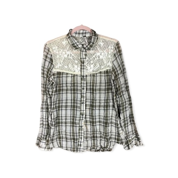 Free people button up shirt women’s size medium - Picture 1 of 7
